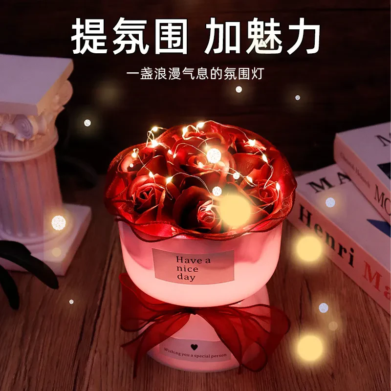 永生花仿真花摆件玫瑰花束生日告白女生圣诞节礼物送女友闺蜜结婚