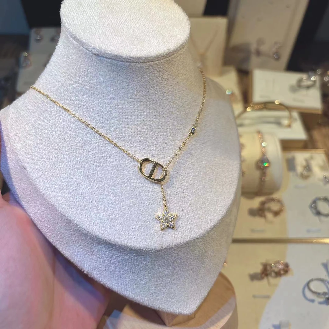 铜合金合成锆石项链 猪鼻精致气质时尚百搭简约项链XL337