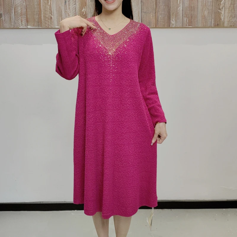 荣澜冰丝宽松连衣裙女士时尚时尚百搭女装连衣裙大码女装3963