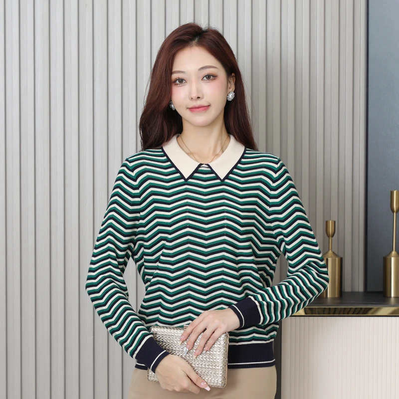 荣澜款秋季新款针织衫上衣中年妈妈外套大码女装3968