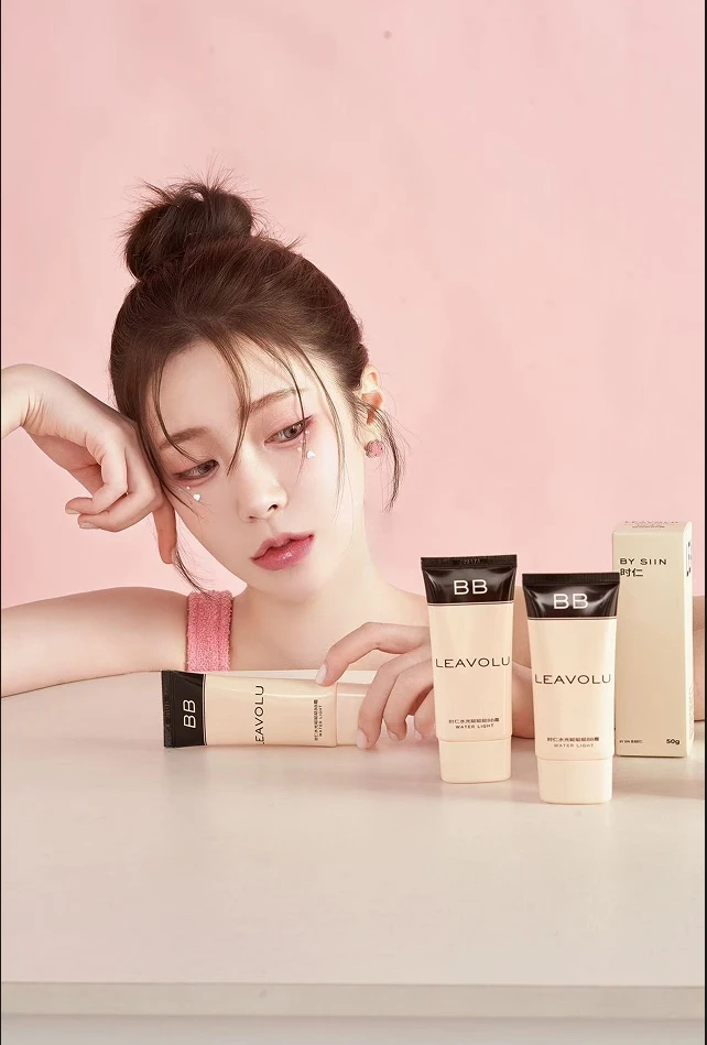LEAVOLU时仁水光bb霜 自然提亮 轻薄贴服 遮瑕水光定妆补水  水感