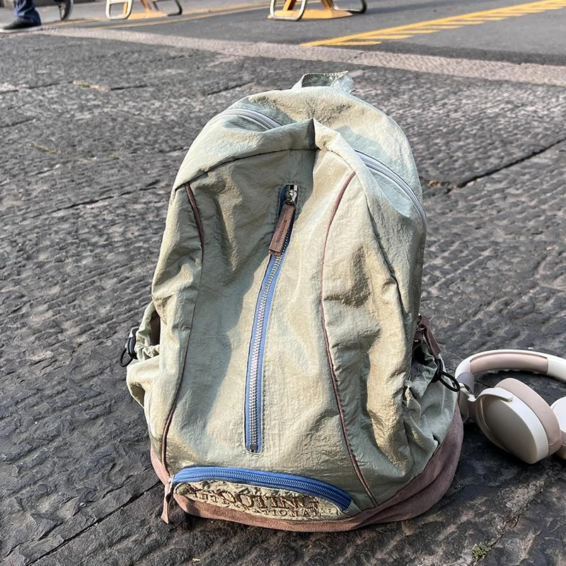 轻便背包女士双肩包2025春夏斜挎大容量书包大学生短途旅游包