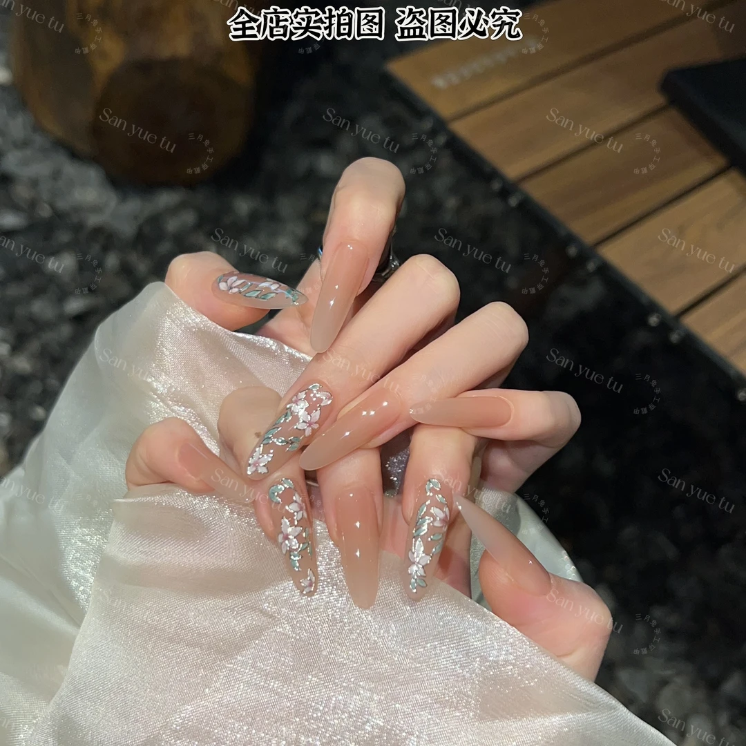 复古珐琅-三月兔【复古珐琅】手绘掐丝珐琅气质款可拆卸穿戴甲