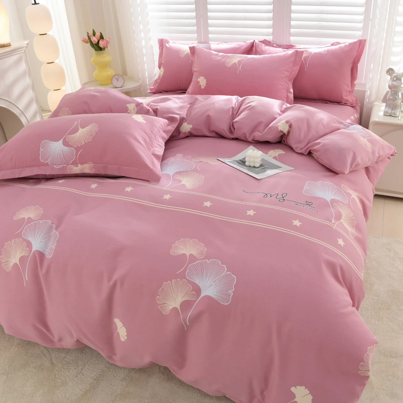 新款80支全棉四件套加厚100纯棉斜纹被罩床单双人床上用品4件套