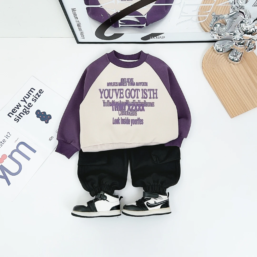 儿童卫衣加绒款长袖2024新款秋冬装男童 D-HS24161 悠悠童话童装