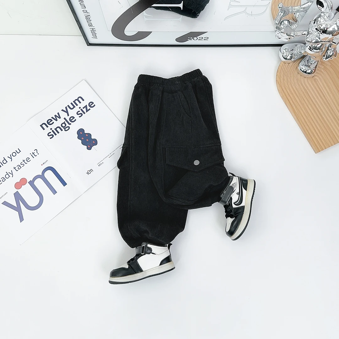 男童加绒裤子儿童休闲裤2024新款秋冬装 D-CXF3518 悠悠童话童装