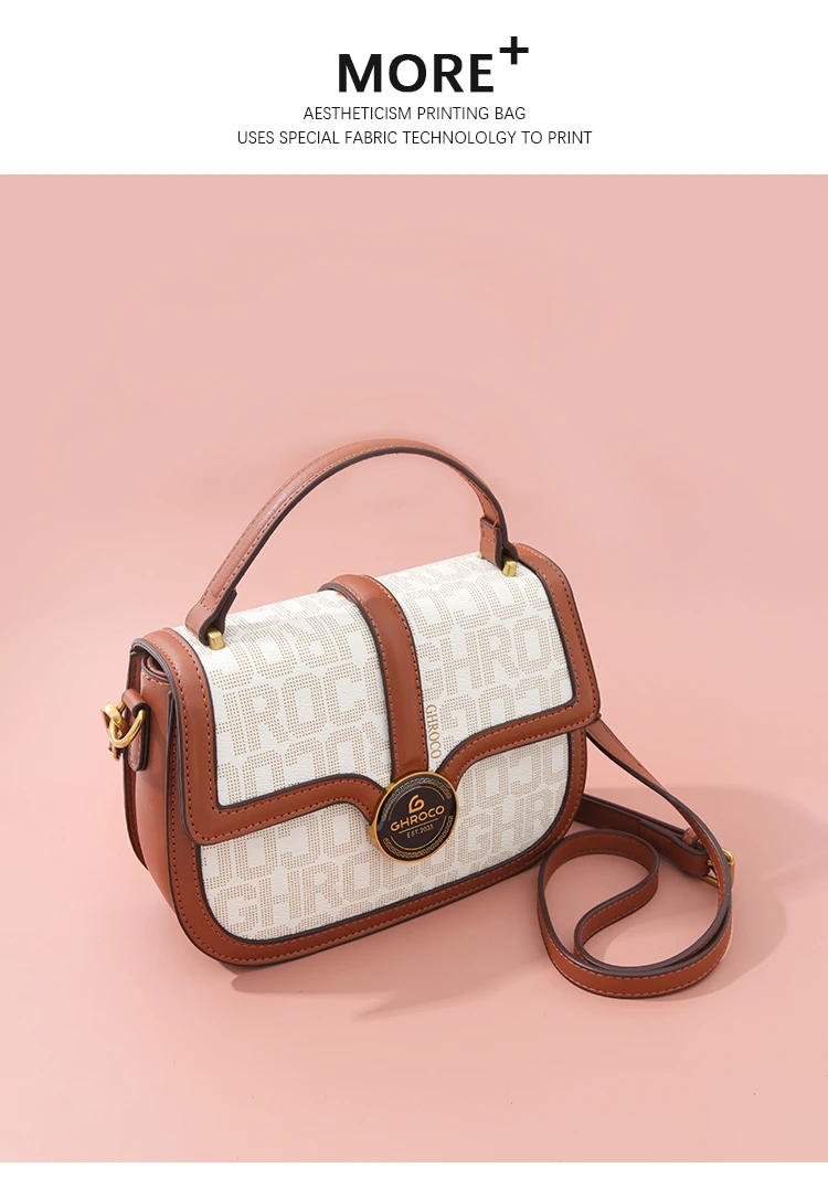 YG-7108-米白24款高端时尚轻奢女士百搭简约休闲斜挎通勤包