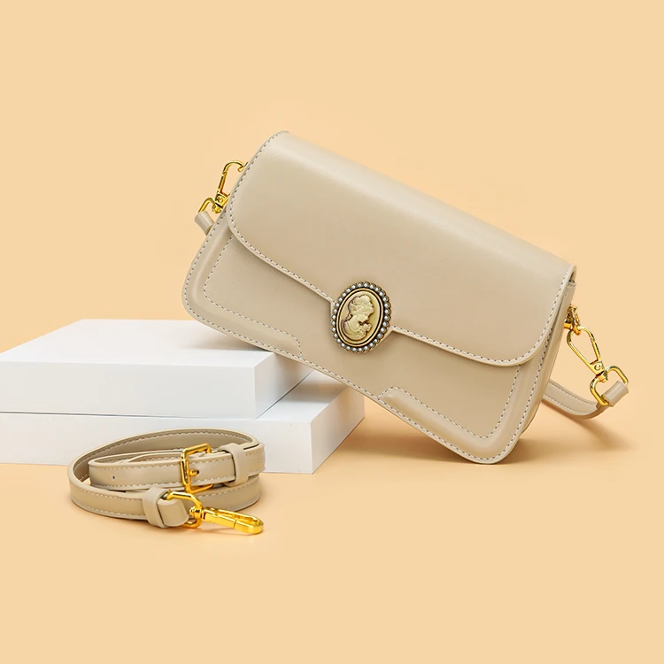 7101奶茶色24款高端时尚轻奢女士百搭单肩简约休闲斜挎通勤包