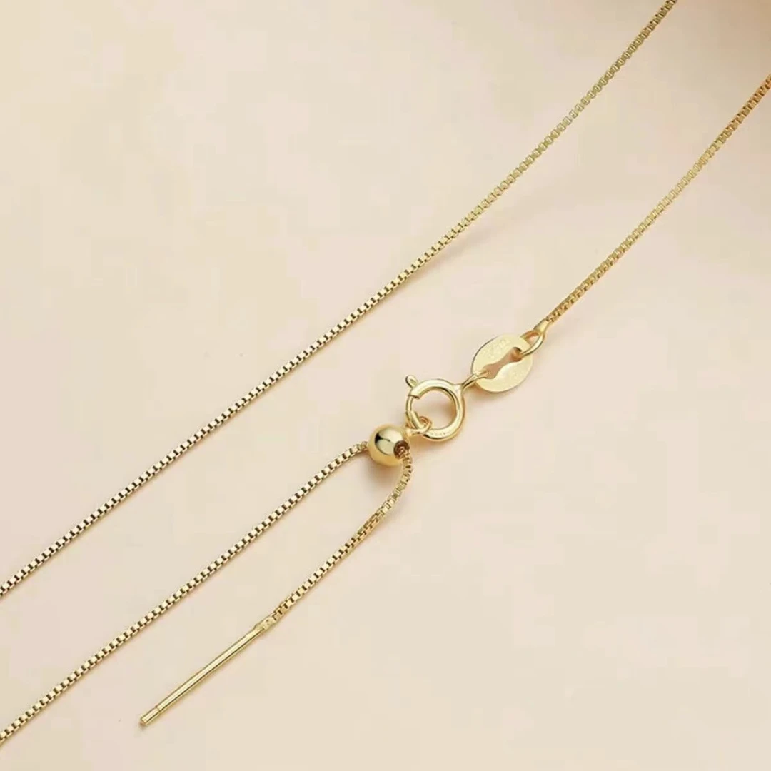 非金属硅胶吊坠 【景滢】 925银链子素链万能链时尚百搭简约项链