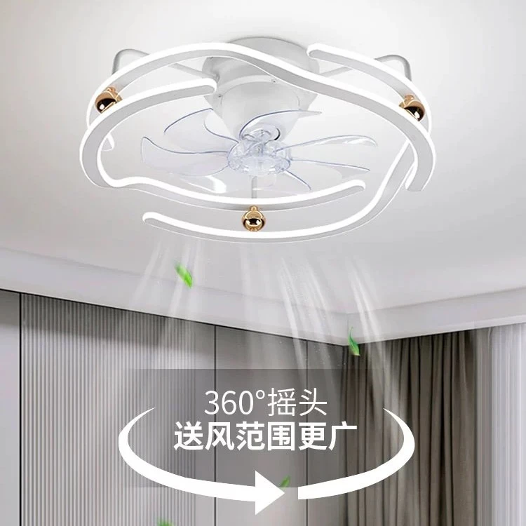 卧室餐厅吸顶风扇灯家用一体2023年新款网红轻奢中山风扇灯