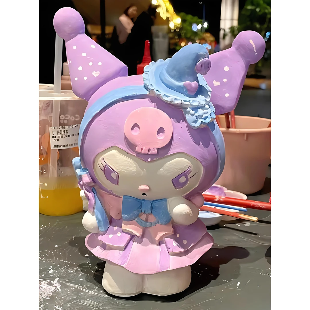 酷洛米石膏娃娃diy颜色小石膏娃娃创意个性涂色卡通上色色彩创意