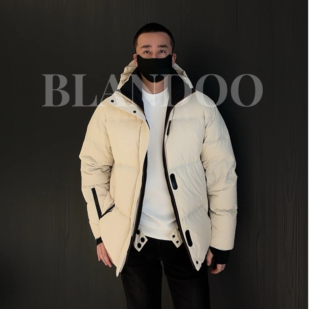 BLANDOO "首尔初雪" 男士轻奢百搭白鸭绒羽绒服2BD40666