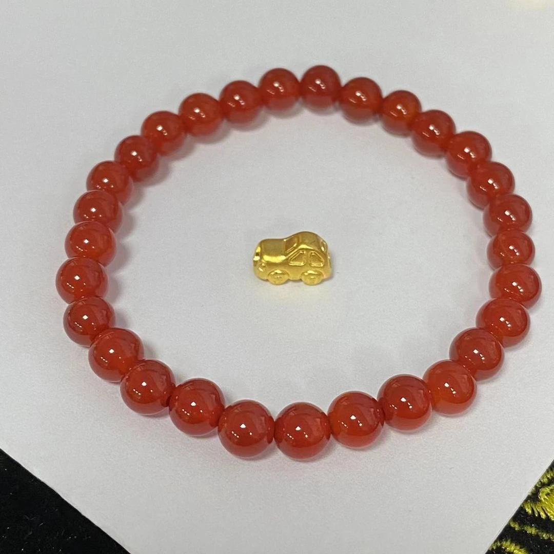 足金999车子玛 瑙手链时尚@@A224