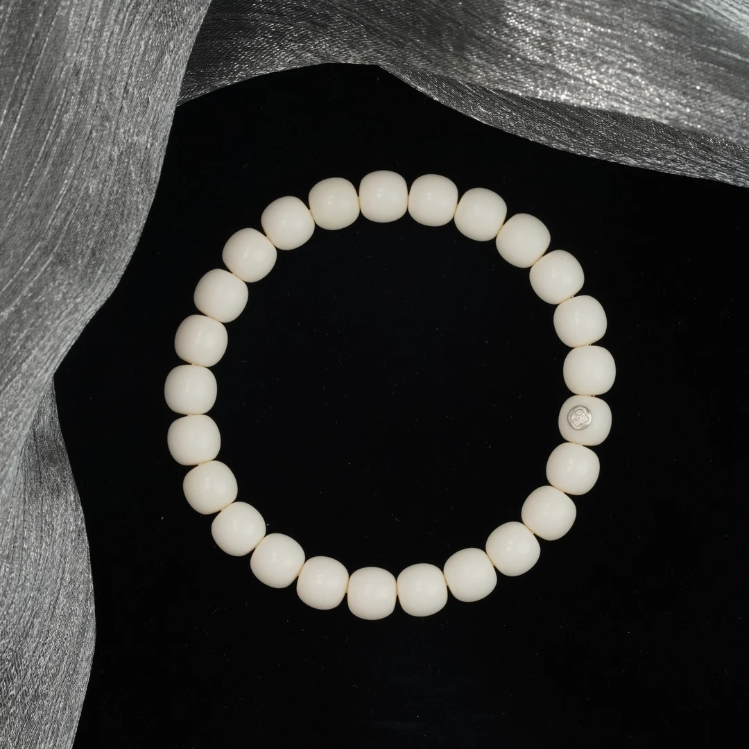 【启承严选】启承 老型驼骨白链手串 单银标款 TG019