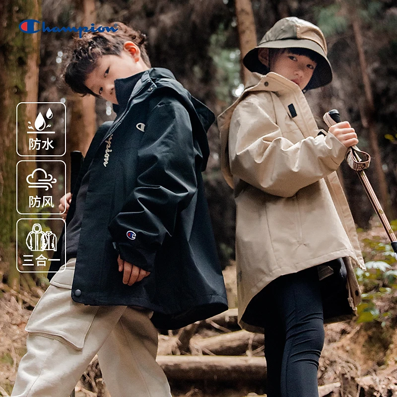 Champion童装2024冬季三合一户外外套V061HS