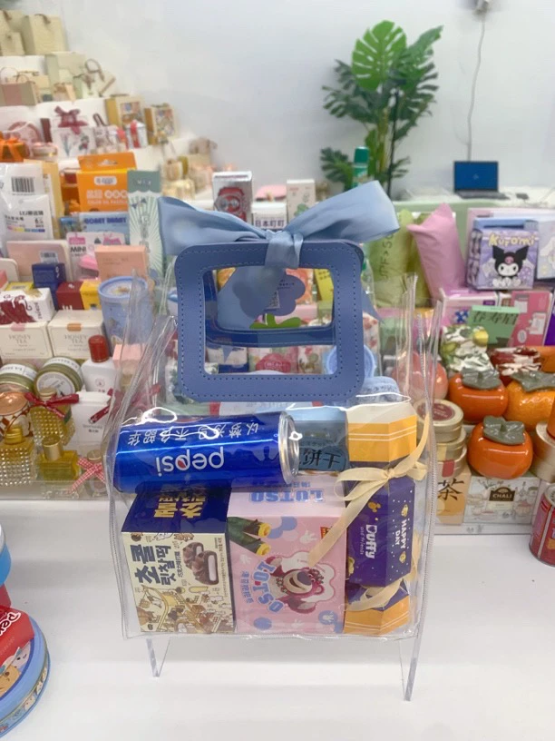 pvc透明手提袋结婚喜糖伴手礼品袋子定制小拎挽节日塑料礼物包装