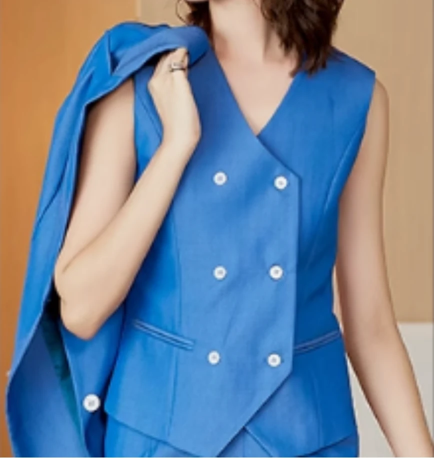 觉龄品质单件马甲女装正装西裤职业装修身显瘦西装马甲