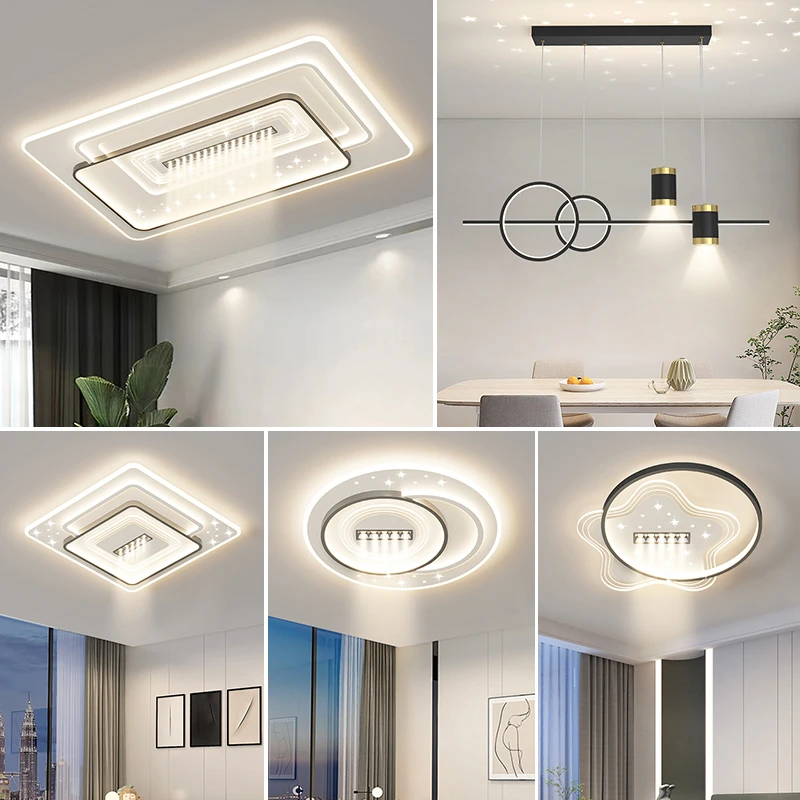 2024新款智能离线语音控制客厅灯现代简约led吸顶灯卧室套餐