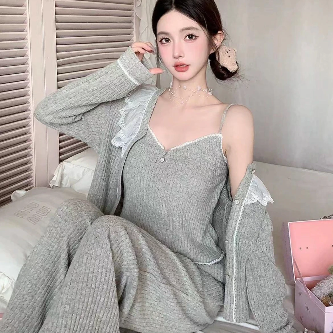 【黛西小姐】春款长袖家居服秋款设计师轻奢高级网红同款睡衣