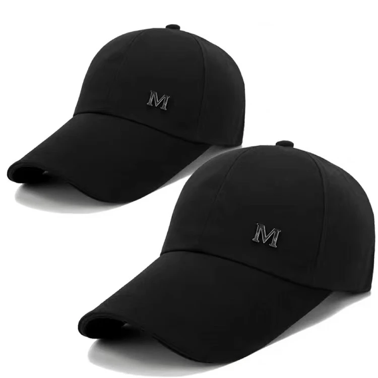 帽子鸭舌帽男士硬顶户外女遮阳帽透气时尚休闲加长旅游帽子男款