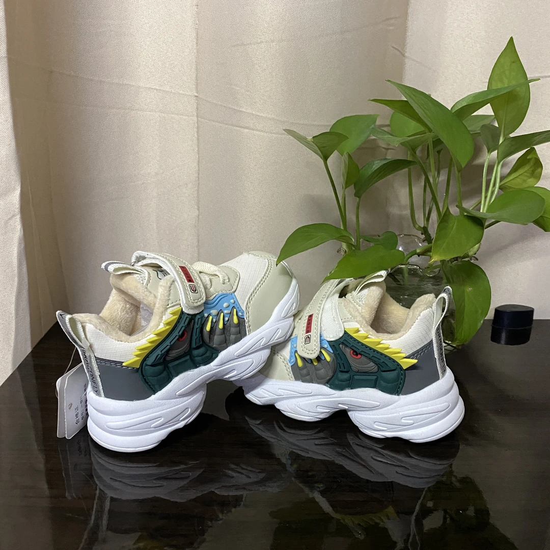 儿童加绒加厚休闲运动鞋幼童跑鞋