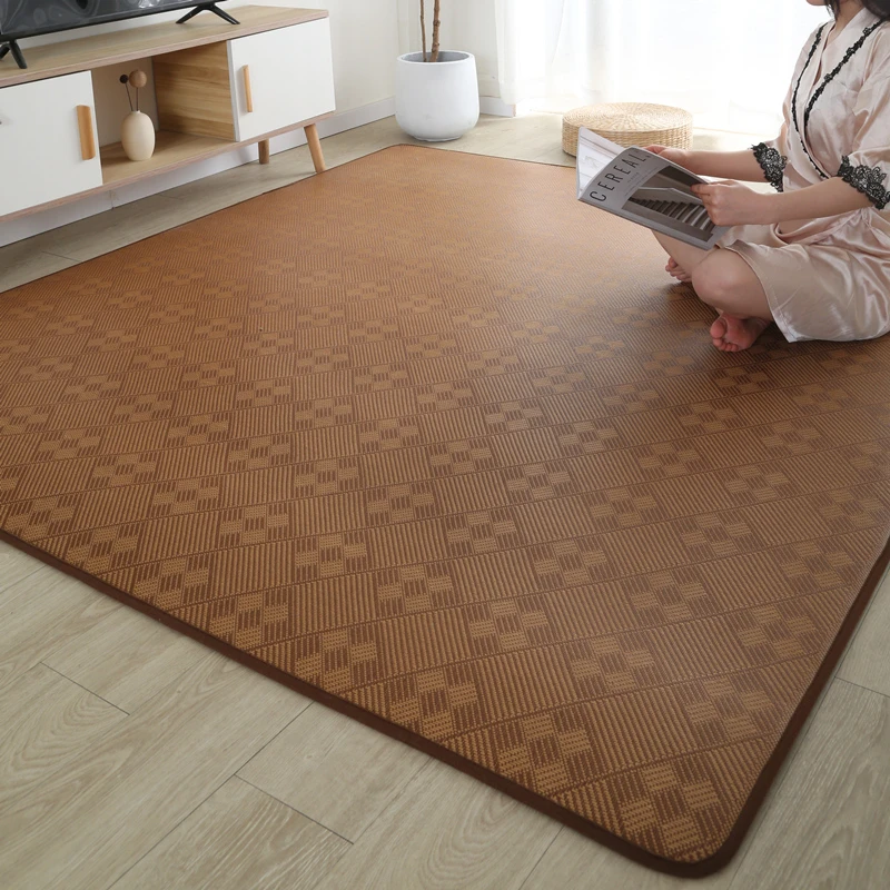 日式凉席地垫客厅卧室茶几阳台床边榻榻米垫子藤编席子夏季天地毯