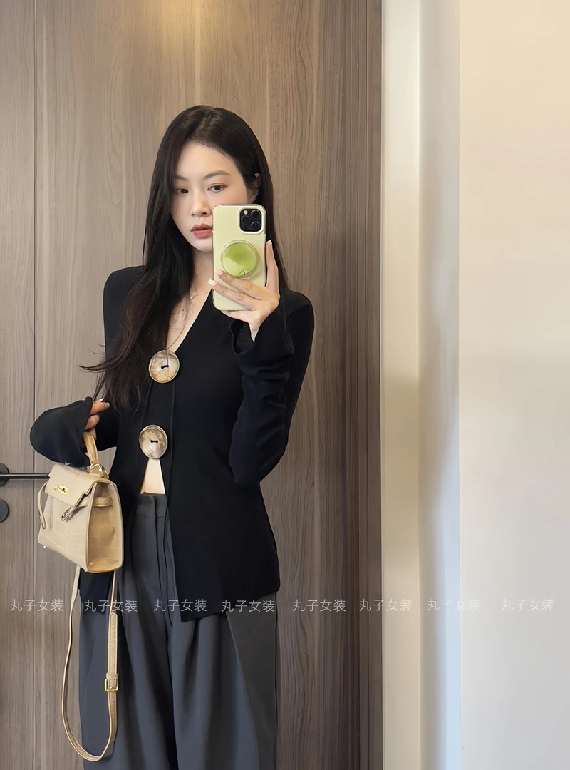 套装秋季女款爆款2024新款复古气质长袖T恤时尚显瘦裤子两件套