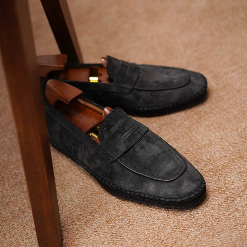 北町全新黑武士渔夫鞋百搭舒适透气软底夏季男士时尚休闲男皮鞋