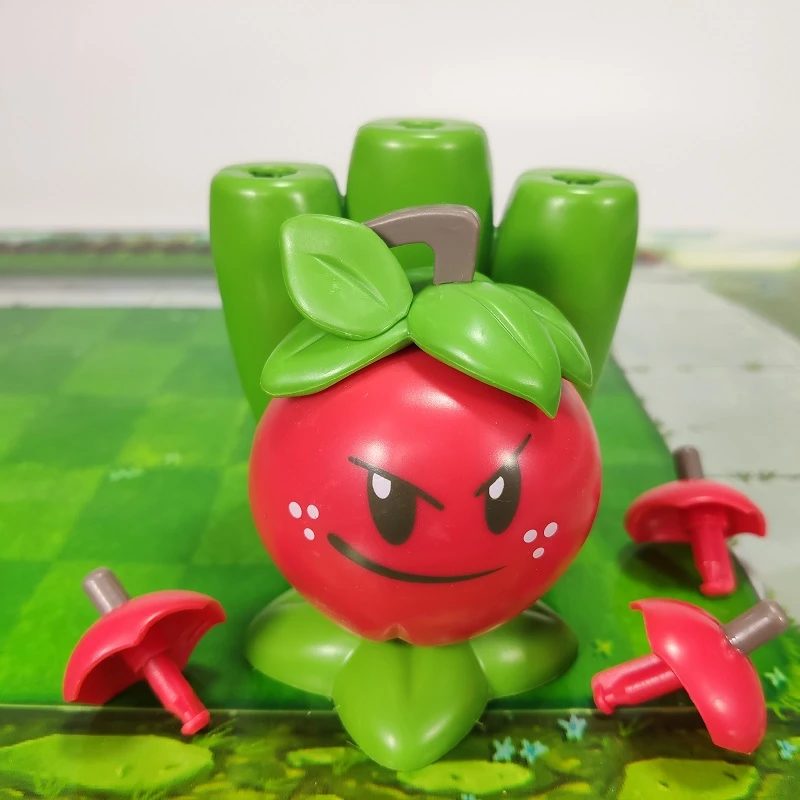 新款植物大战僵尸玩具大号苹果迫击炮可发射炮弹未来僵尸博士手办
