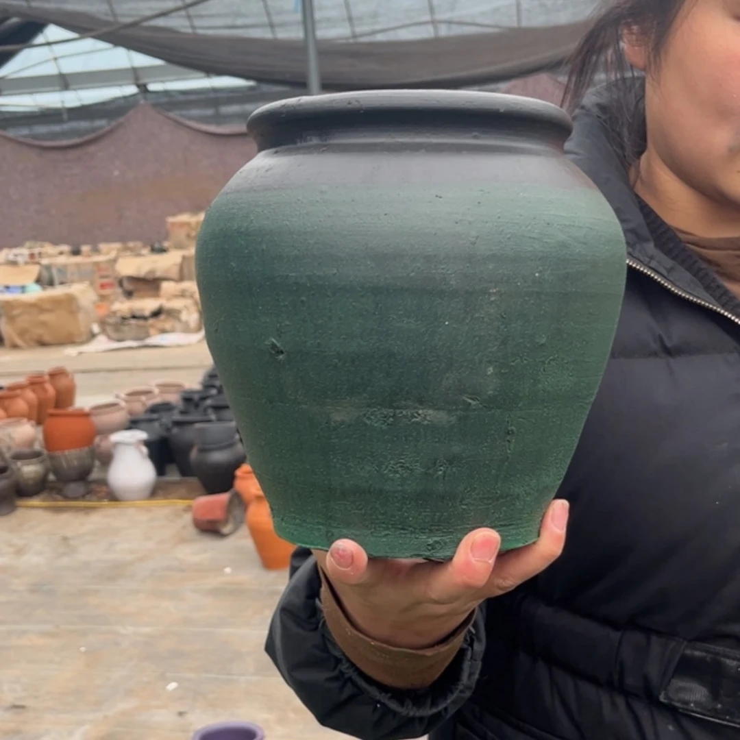 【闪购商品】瓷罐302绿19×14