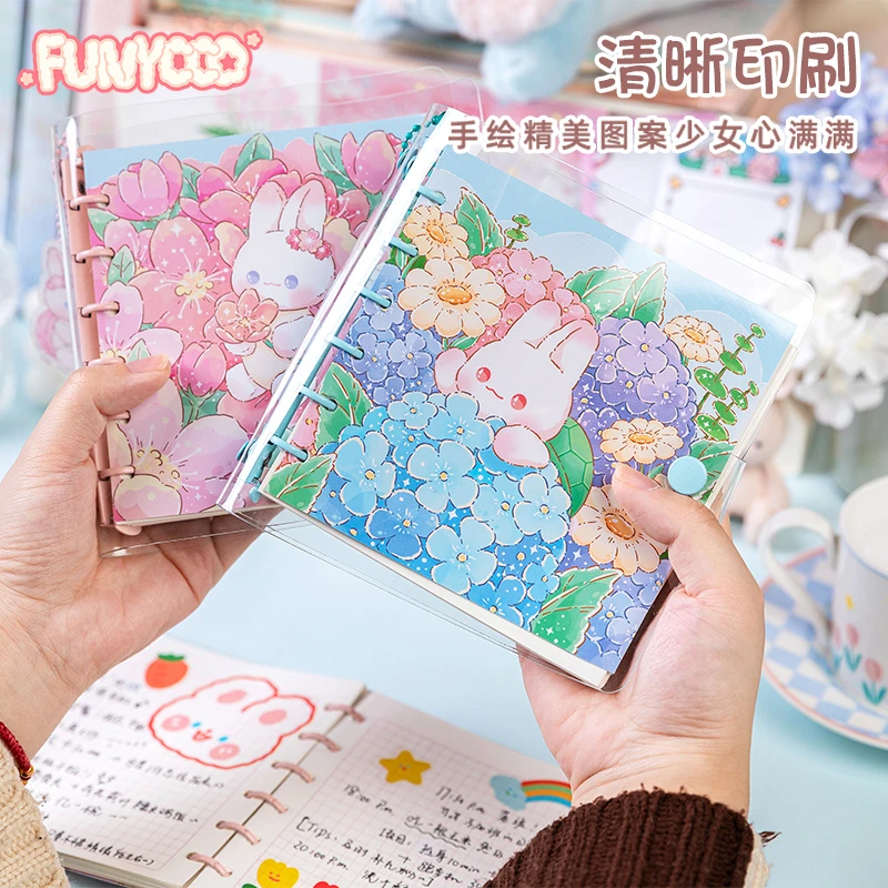 番尼可儿兔鳖pvc活页笔记本可爱方形本错题摘抄本学习记事方格本