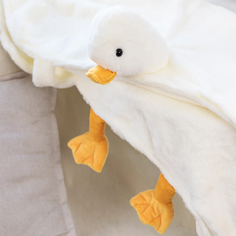番尼可儿可爱立体鸭鸭毯原创办公室空调毯毛绒午睡披肩斗篷式毯子