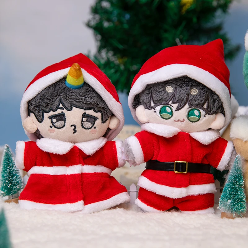 番尼可儿圣诞装娃衣10cm15cm20cm棉花娃娃可爱毛绒玩具公仔衣服