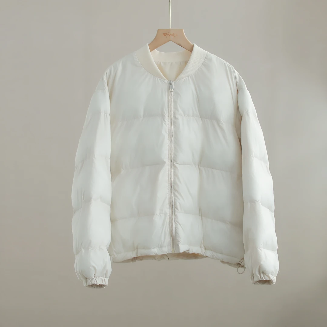 【纭裳定制】衣长60 秋冬纯色休闲文艺洋气减龄棉服上衣女D24935