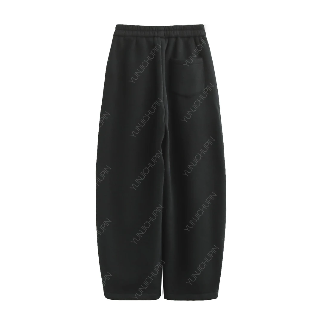 【麻念】裤长99-101 2024冬季厚款纯色加绒全棉休闲裤D241627