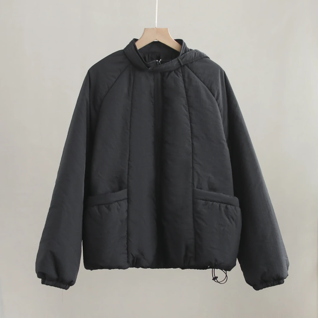 「红人上新」【纭季原创】衣长62 秋冬百搭休闲立领棉服外套D241463