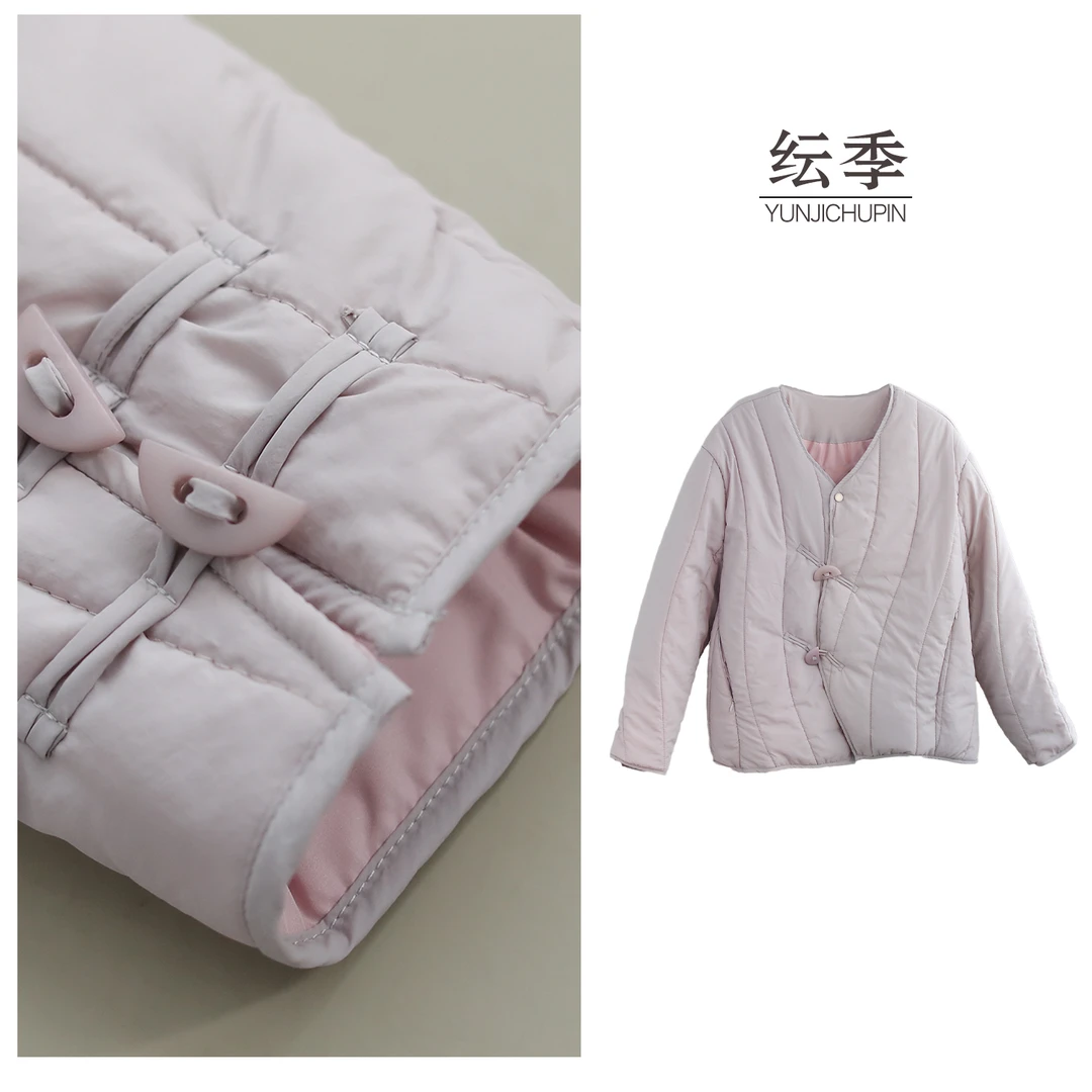 【纭季原创】衣长61-66 秋冬通勤新款百搭简约保暖棉服女D241331