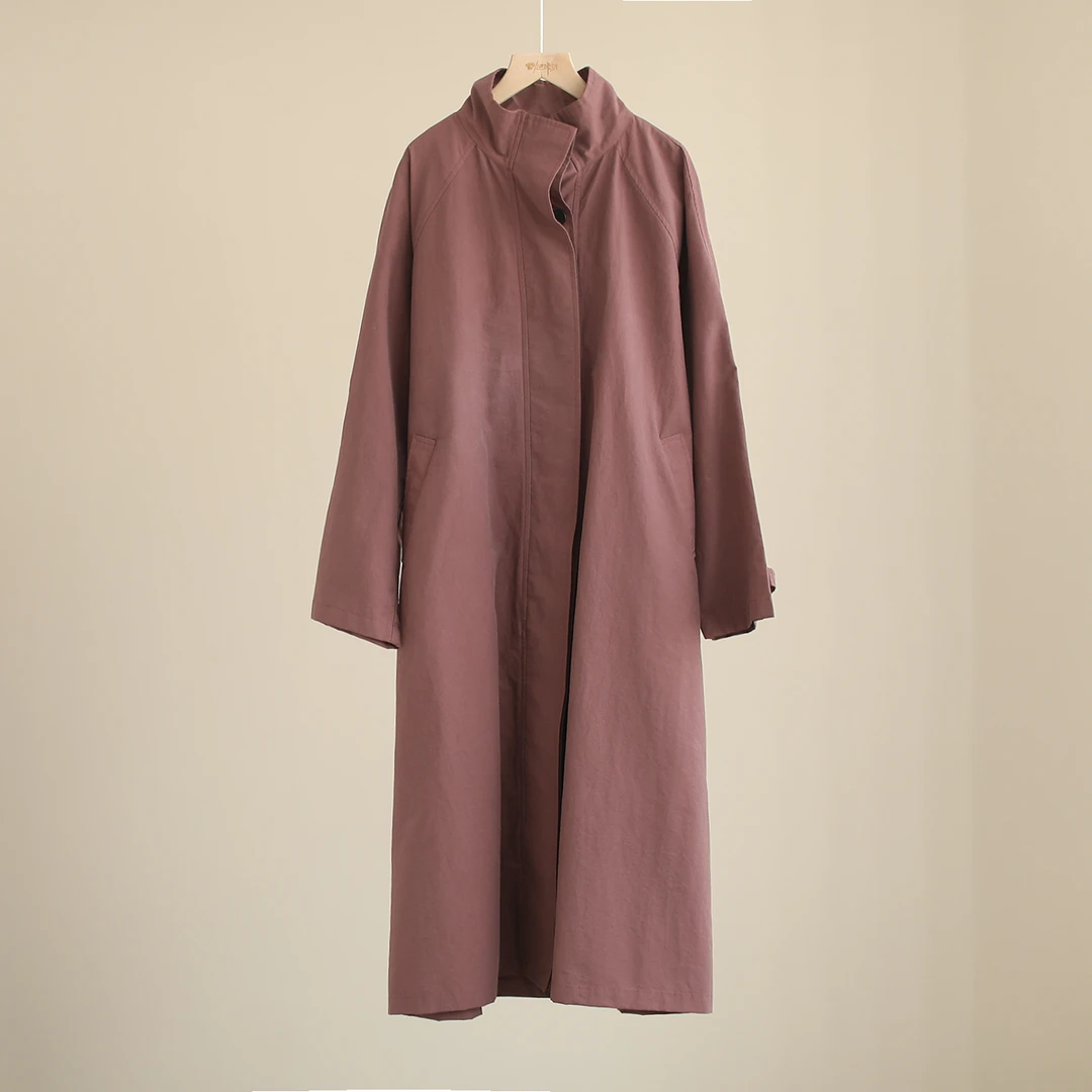 【纭裳定制】衣长114 复古潮流上衣气质设计感女装风衣外套D24928