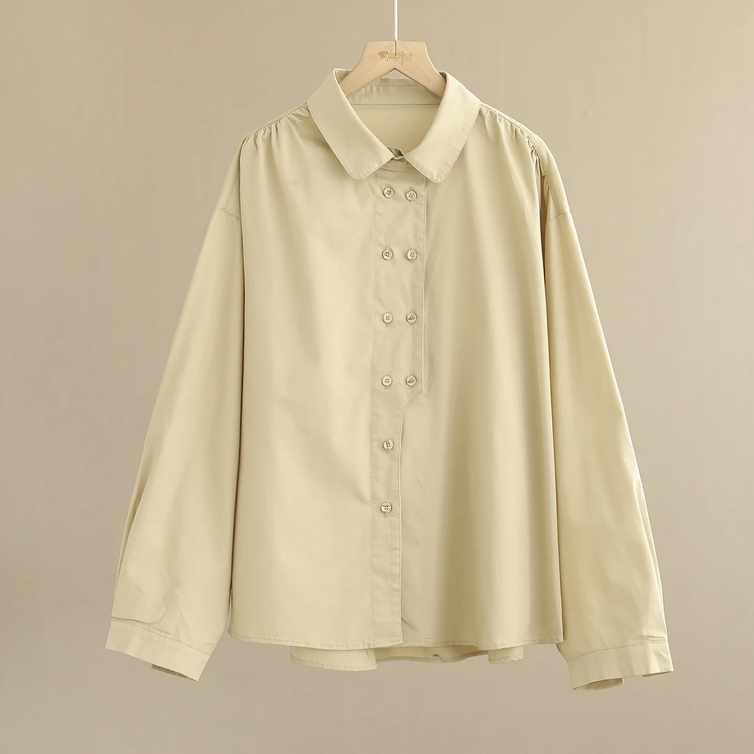【纭裳定制】衣长62-67 时尚简约设计感洋气百搭春款长袖衬衫D02