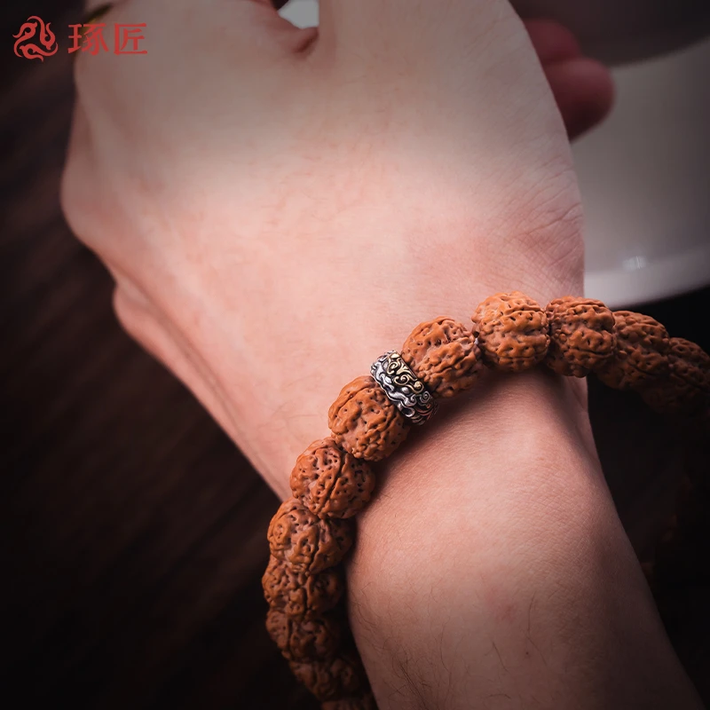 琢匠饕餮卡环手串隔环猴头串珠文玩配饰配件小众银饰隔珠配珠饰品