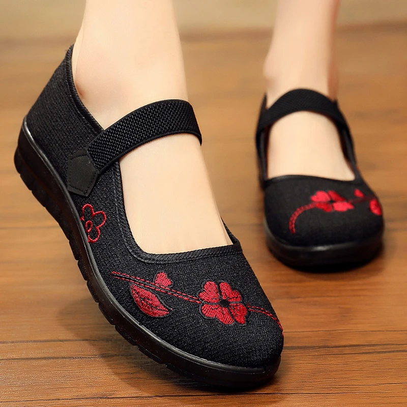 老太太鞋老北京布鞋女新款妈妈鞋中老年人奶奶鞋舒适软底老人女鞋