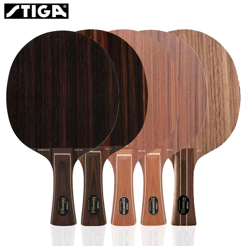 STIGA斯帝卡玫瑰黑檀胡桃5 7进攻型乒乓球拍底板5层7层纯硬木横直