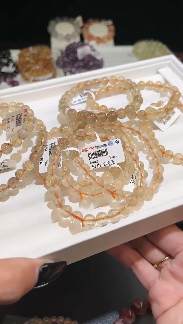 【闪购商品】水晶手链未镶嵌多样性发一金发A442/7m+
