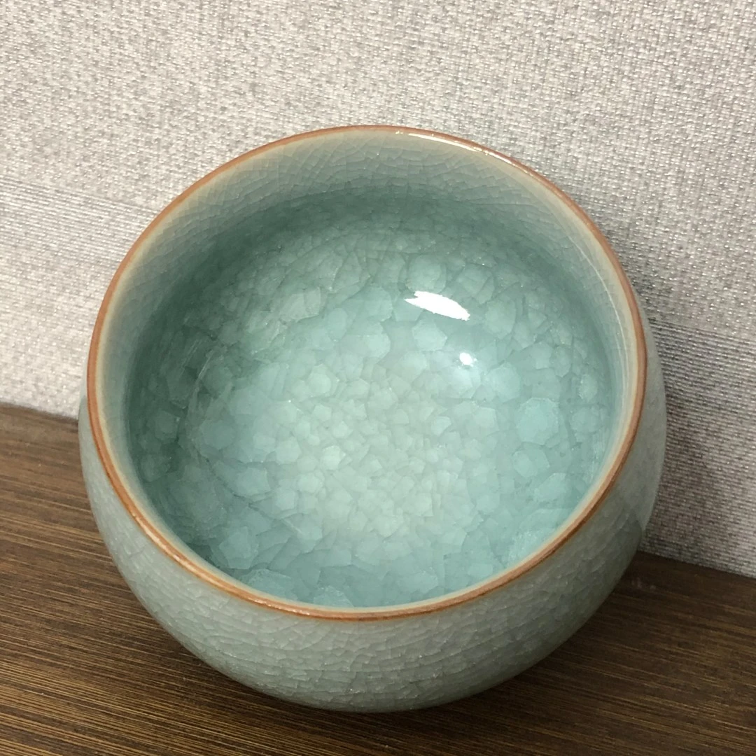 原矿汝瓷 梅花冰片釉主人杯禅定杯 100cc