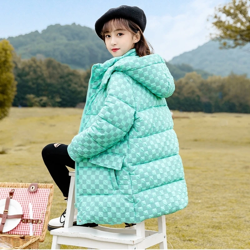 【现货】女童棉袄洋气加厚冬季外套中大童女孩冬装棉服 DMF7322