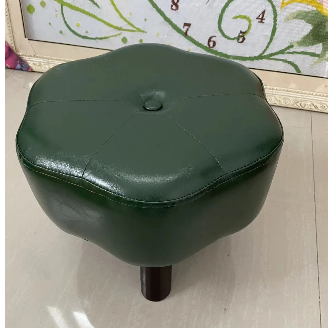 实木花朵凳子矮凳子家用客厅儿童凳子茶几凳换鞋凳小凳子软包凳