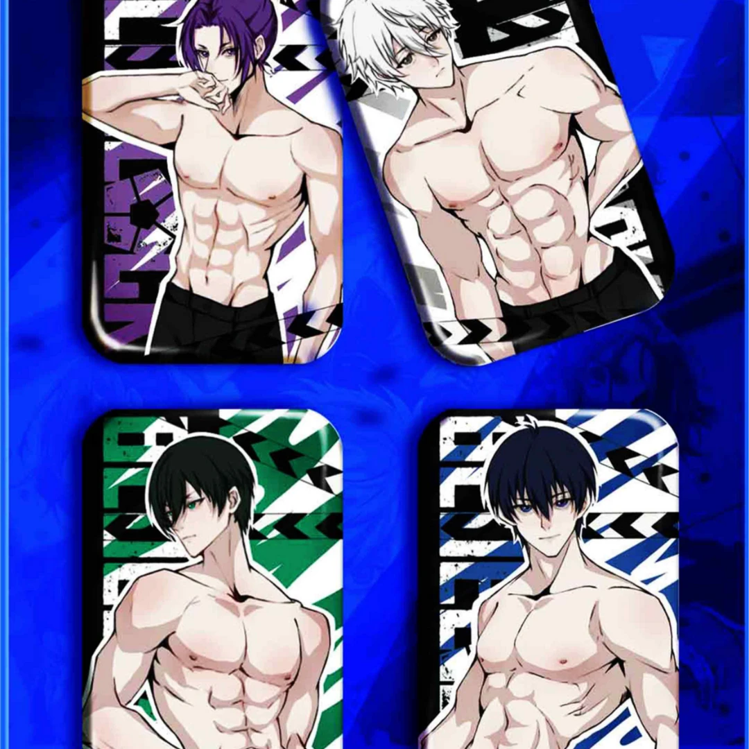 无品牌【执事】超雄文创《蓝色监狱》蓝锁立体浮雕系列二创同人吧唧
