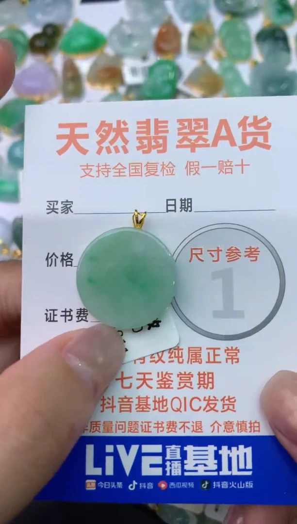 【闪购商品】翡翠颈饰18K金镶嵌1111111111