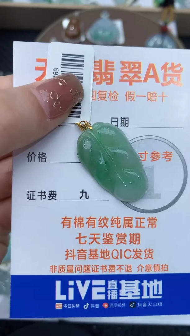 【闪购商品】翡翠颈饰18K金镶嵌111111111
