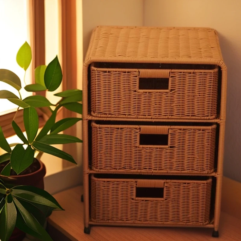 床头收纳柜客厅家用储物柜北欧简约抽屉式大容量置物环保无醇三层